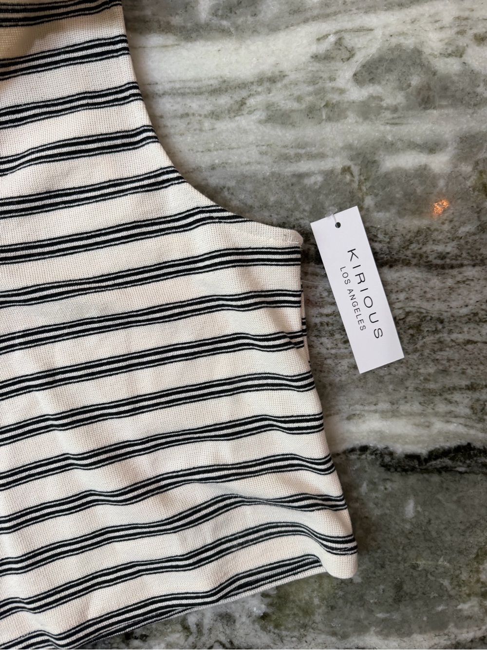 NWT Striped Collared Sleeveless Tank in Cream and Black
Medium - Picture 3 of 4